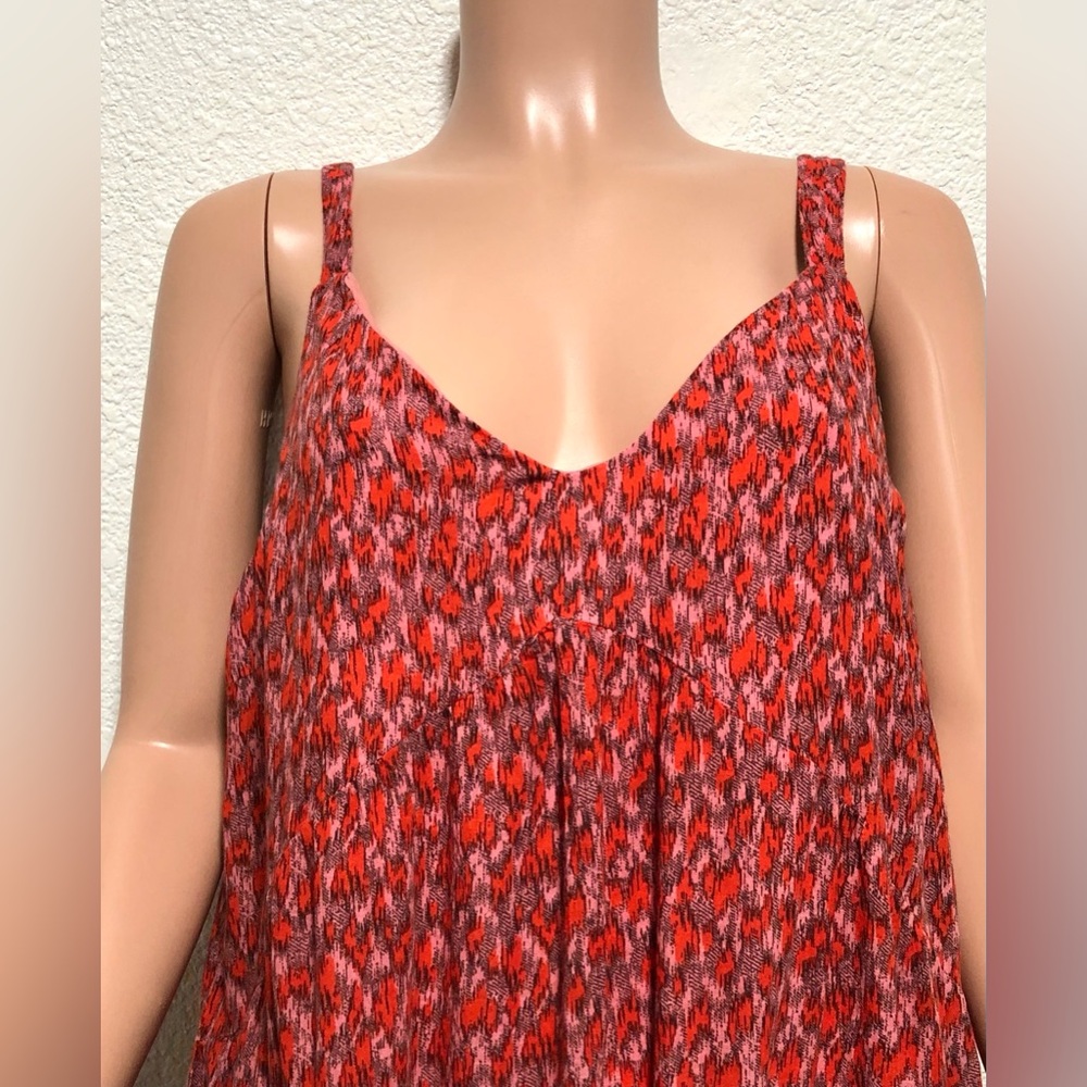 Joie Red and Pink Patterned Dress